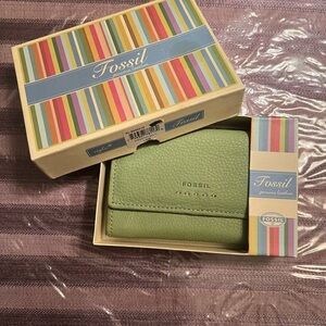 Fossil Genuine Leather Green Wallet